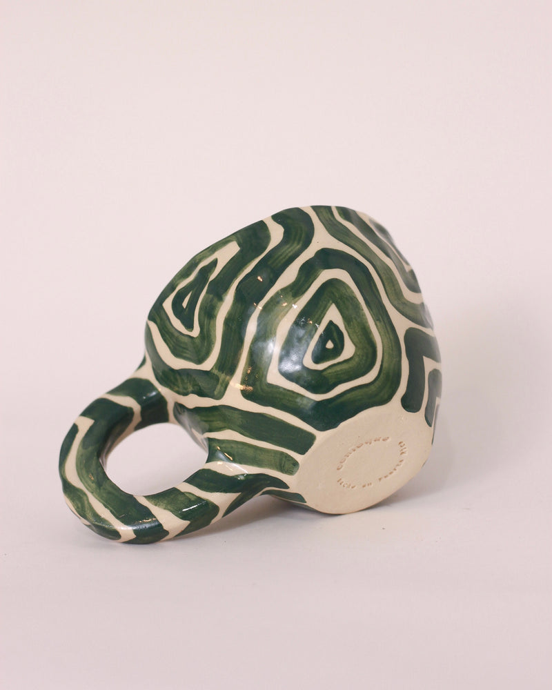 Rolanda Mug - Green Bold Topographic