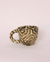 Rolanda Mug - Olive Bold Topographic